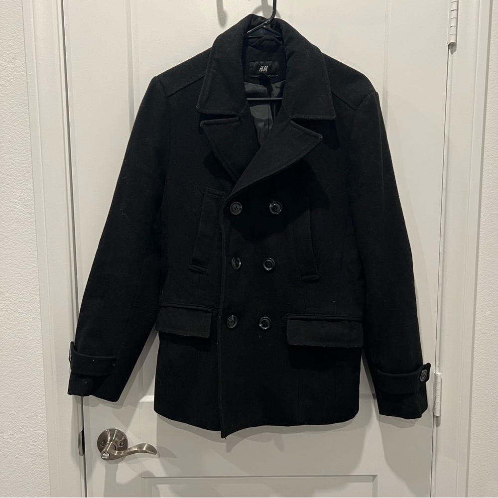 H&M Black Pea Coat